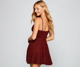 Twirl And Glow – Glitzerndes Skaterkleid